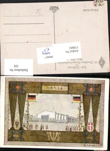 370881,Künstler AK G. F. Schüle Deutsches Sängerbund Fest Postkarte 1928 Sängerhalle