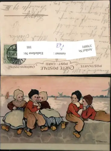370891,Künstler AK Ethel Parkinson Holländische Kinder Pantoffeln pub B. Dondorf 210