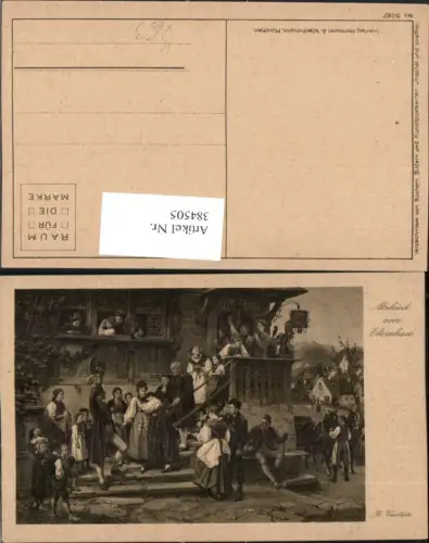 384505.Künstler AK B. Vautier Abschied vom Elternhaus Personen pub A. Wiechmann 5087