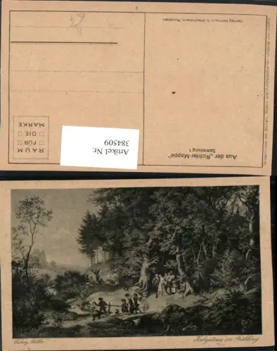 384509.Künstler AK Ludwig Richter Hochzeitszug im Frühling Landschaft pub A. Wiechmann