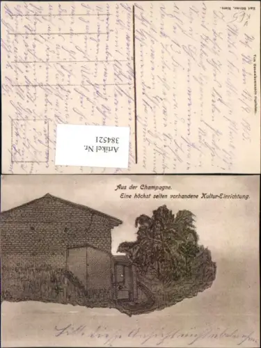 384521.Künstler AK Aus d. Champagne Kultur-Einrichtung Haus pub Karl Böhme