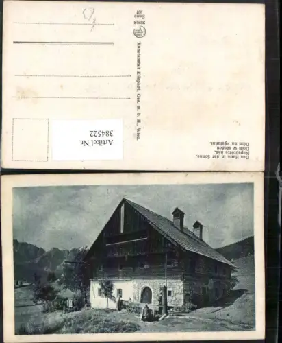 384522.Künstler AK Das Haus in der Sonne Brunnen Bergkulisse pub Kilophot 25298