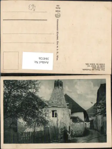 384526.Künstler AK Das Haus am Dorfende Gasse pub Kilophot 21428