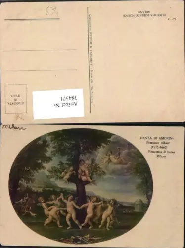 384571.Künstler AK Francesco Albani Danza di Amorini Pinacoteca di Brera Milano Amor Tanz