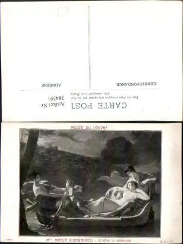 384591.Künstler AK Constance Mlle Mayer Musee Louvre Ruderboot Boot Frauen Engel
