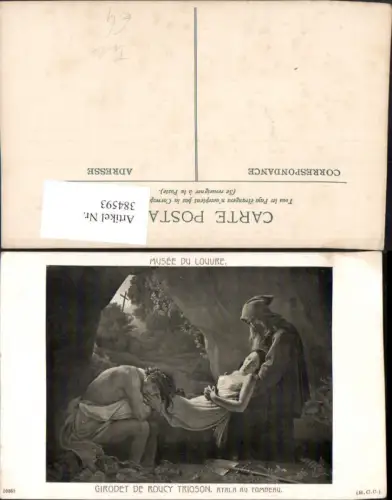 384593.Künstler AK Girodet de Roucy Trioson Musee du Louvre Atala au Tombeau Tod