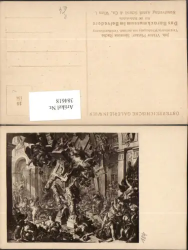 384618.Künstler AK Joh. Viktor Platzer Simsons Rache Gebäude Einsturz