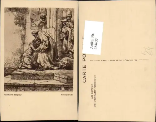 384635,Künstler AK Rembrandt Cliche G. Rapilly Personen Männer