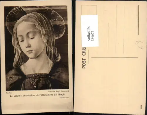 384677,Künstler AK Ghirlandaio La Vergine Particolare Adorazione di Magi Portrait