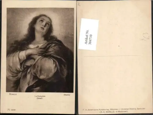 384710,Künstler AK B. E. Murillo La Purissima Portrait pub A. Ackermann 2898