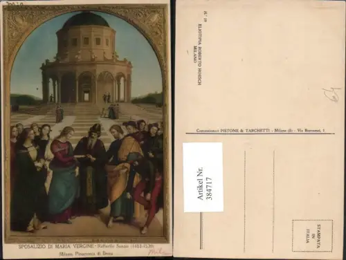 384717,Künstler AK Raffaello Sanzio Sposalizio di Maria Vergine Tempel