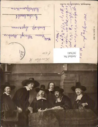 387641,Künstler AK Rembrandt Tuchmacher Les Syndics Männer m. Hüten