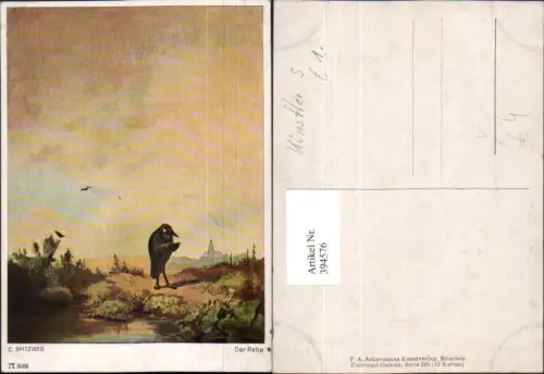 394576,Künstler AK C. Spitzweg Der Rabe Verkleidung Kostüm pub A. Ackermann 3056