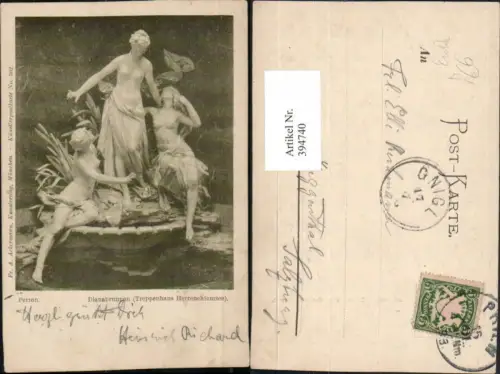 394740,Künstler AK Perron Dianabrunnen Brunnen Erotik Statuen pub A. Ackermann 302