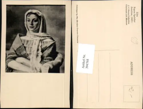 394768,Künstler AK Eugene Speicher Lilya Frau m. Kopftuch Portrait