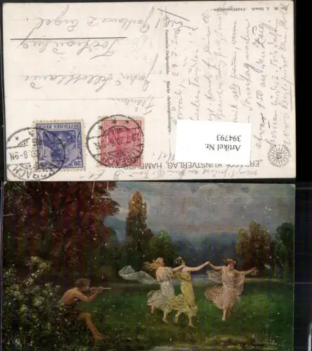 394793,Künstler AK A. Broch Frühlingsreigen Reigen Flöte pub Facsimile Schlangenkönigin