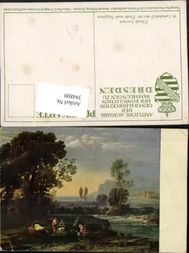 394800,Künstler AK Claude Lorrain Landschaft mit der Flucht nach Ägypten
