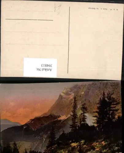 394813,Künstler AK Im Gebirge Landschaft Bergkulisse