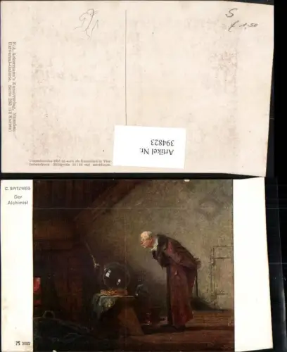 394823,Künstler AK C. Spitzweg Der Alchimist Mann m. Brille pub A. Ackermann 3032