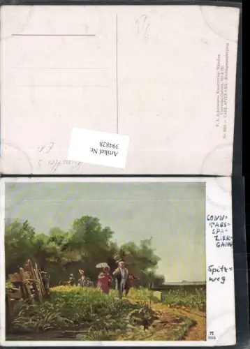 394828,Künstler AK Carl Spitzweg Sonntagsspaziergang pub A. Ackermann 3055