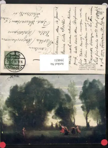 394831,Künstler AK Corot Tanz der Nymphen Landschaft