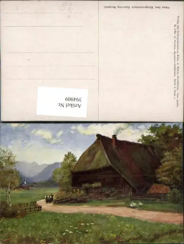 394909,Künstler AK H. D'Eu de Perthes Schwarzwaldhäuser Haus des Bürgermeisters