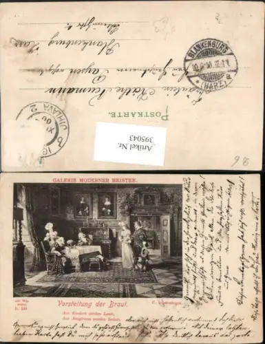 395043,Künstler AK C. Schweninger Vorstellung der Braut