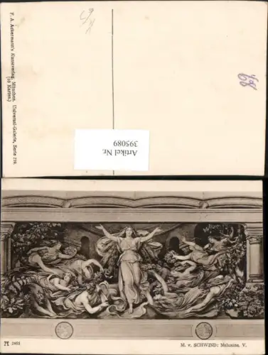 395089,Künstler AK M. v. Schwind Melusine Frauen pub A. Ackermann 2465