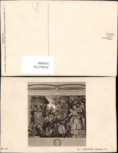 395090,Künstler AK M. v. Schwind Melusine Personen pub A. Ackermann 2466