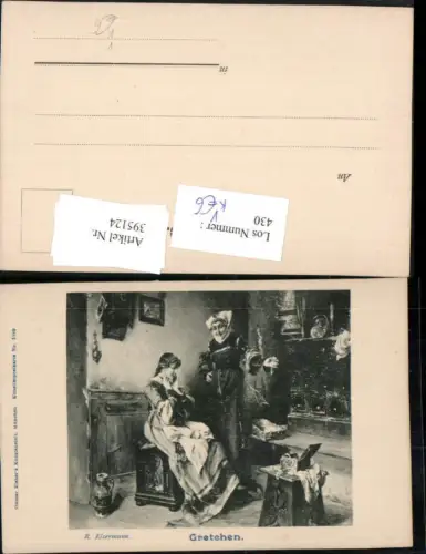 395124,Künstler AK R. Eisermann Gretchen pub Ottmar Zieher 2189