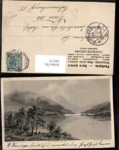 395173,Künstler AK H. Colls Landschaft See Bergkulisse