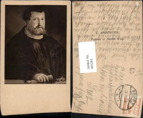 403285,Künstler AK C. Amberger Portrait of Martin Weis