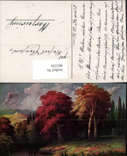 403324,Künstler AK G. Fiebiger Landschaft Wald Bäume