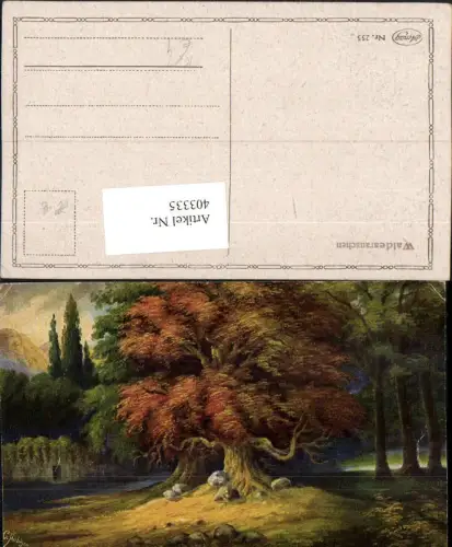 403335,Künstler AK G. Fiebiger Waldesrauschen Bäume Wald