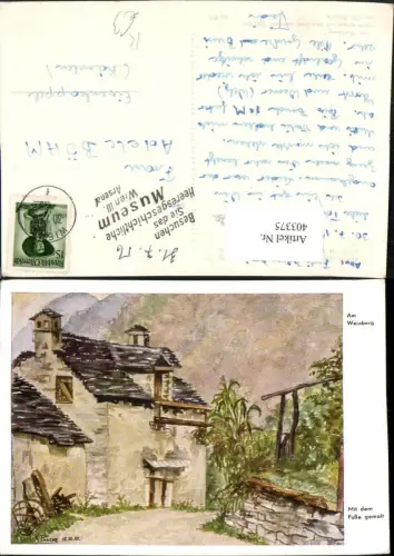 403375,Künstler AK Ch. Pasche Fußgemalt Am Weinberg Haus