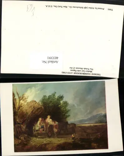 403391,Künstler AK Thomas Gainsborough Market Cart with Figures pub Arthur Jaffe Heliochrome