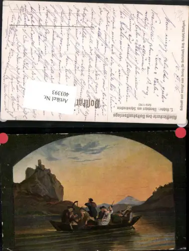 403393,Künstler AK L. Richter Überfahrt am Schreckenstein pub Volkskunstverlag 1euro103