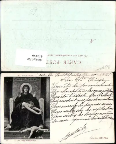 412456,Künstler AK W. Bouguereau La Vierge Consolatrice Heilige Maria