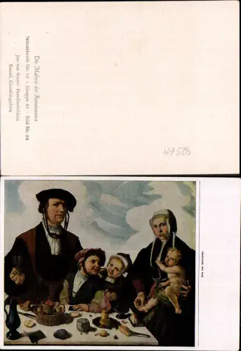 425611,Künstler Ak Jan van Scorel Familienbildnis Tisch Essen Renaissance