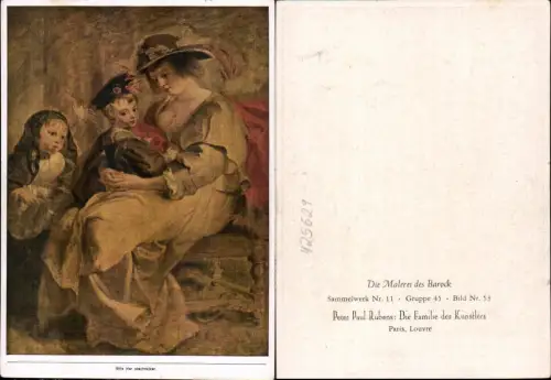 425629,Künstler Ak Peter Paul Rubens Die Familie d. Künstlers Barock