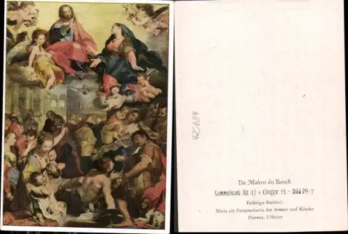 425634,Künstler Ak Federigo Baröcci Maria als Fürsprecherin d. Armen u. Kinder Barock