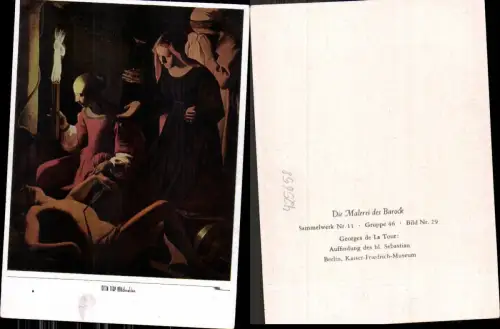 425658,Künstler Ak Georges de La Tour Auffindung des hl. Sebastian Barock
