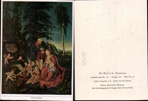 425678,Künstler Ak Lukas Cranach d. Ältere Ruhe auf der Flucht Renaissance