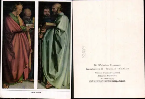 425683,Künstler Ak Albrecht Dürer Die Apostel Renaissance