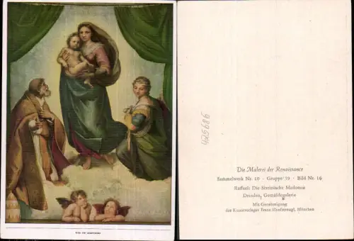 425686,Künstler Ak Raffael Die Sixtinische Madonna Renaissance