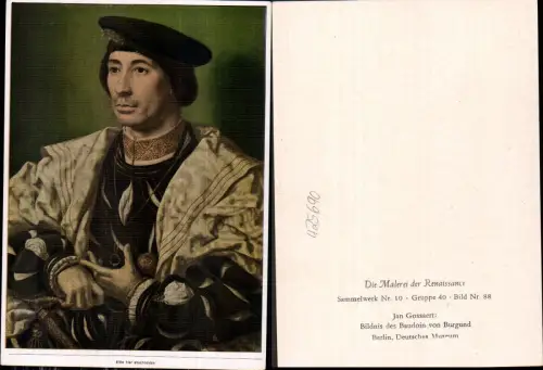 425690,Künstler Ak Jan Gossaert Bildnis d. Baudoin v. Burgund Renaissance