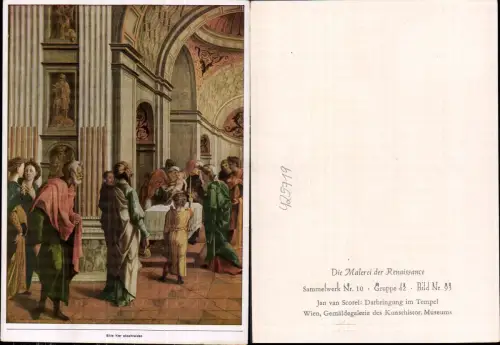 425719,Künstler Ak Jan van Scorel Darbringung im Tempel Renaissance