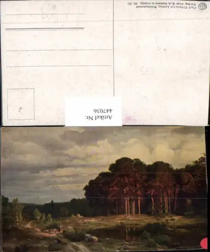 447036,Künstler AK Carl Friedrich Lessing Waldlandschaft