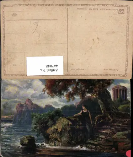 447048,Künstler AK A. Brach Heiliger Hain Frau Kleid Küste