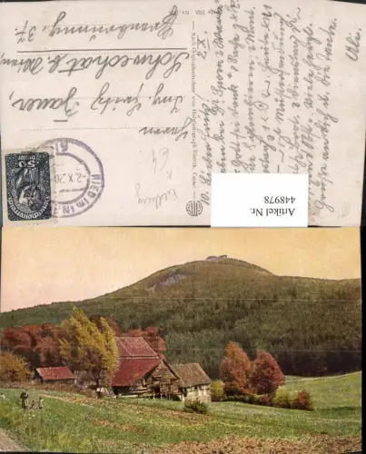 448978,Künstler AK Landschaft Haus m. Feldberg